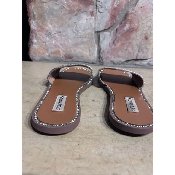 Steve Madden Mira Rhinestone Crystal Slide Slip On Dressy Sandals Size 9M - Picture 5 of 10